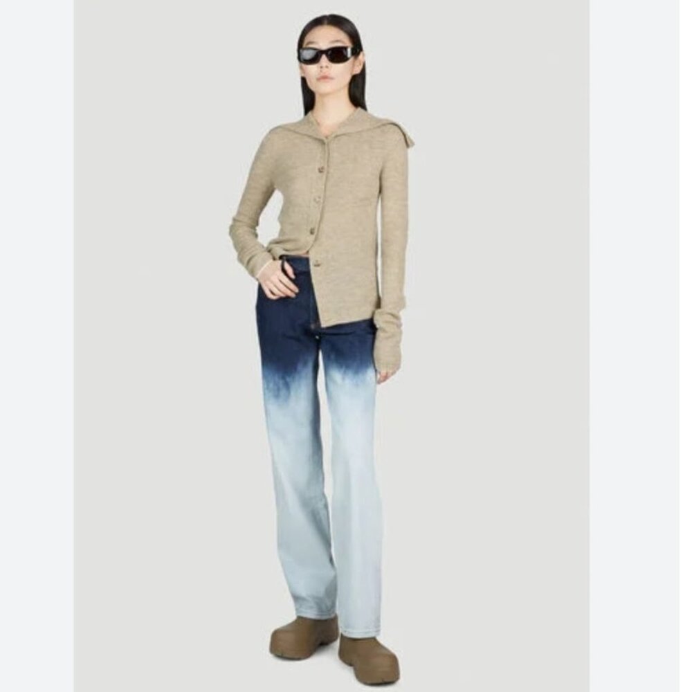 A.P.C. New Sailor Dip Dye Hi-rise Straight Leg Rigid Denim Jeans Y2K Women's 25 - Picture 3 of 12